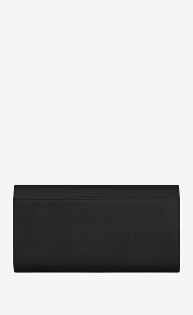 Travel briefcase in grain de poudre embossed leather